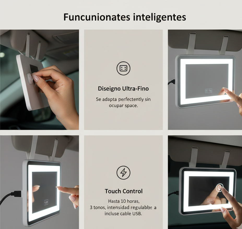 TIVAREN™ - Espejo LED de Visera